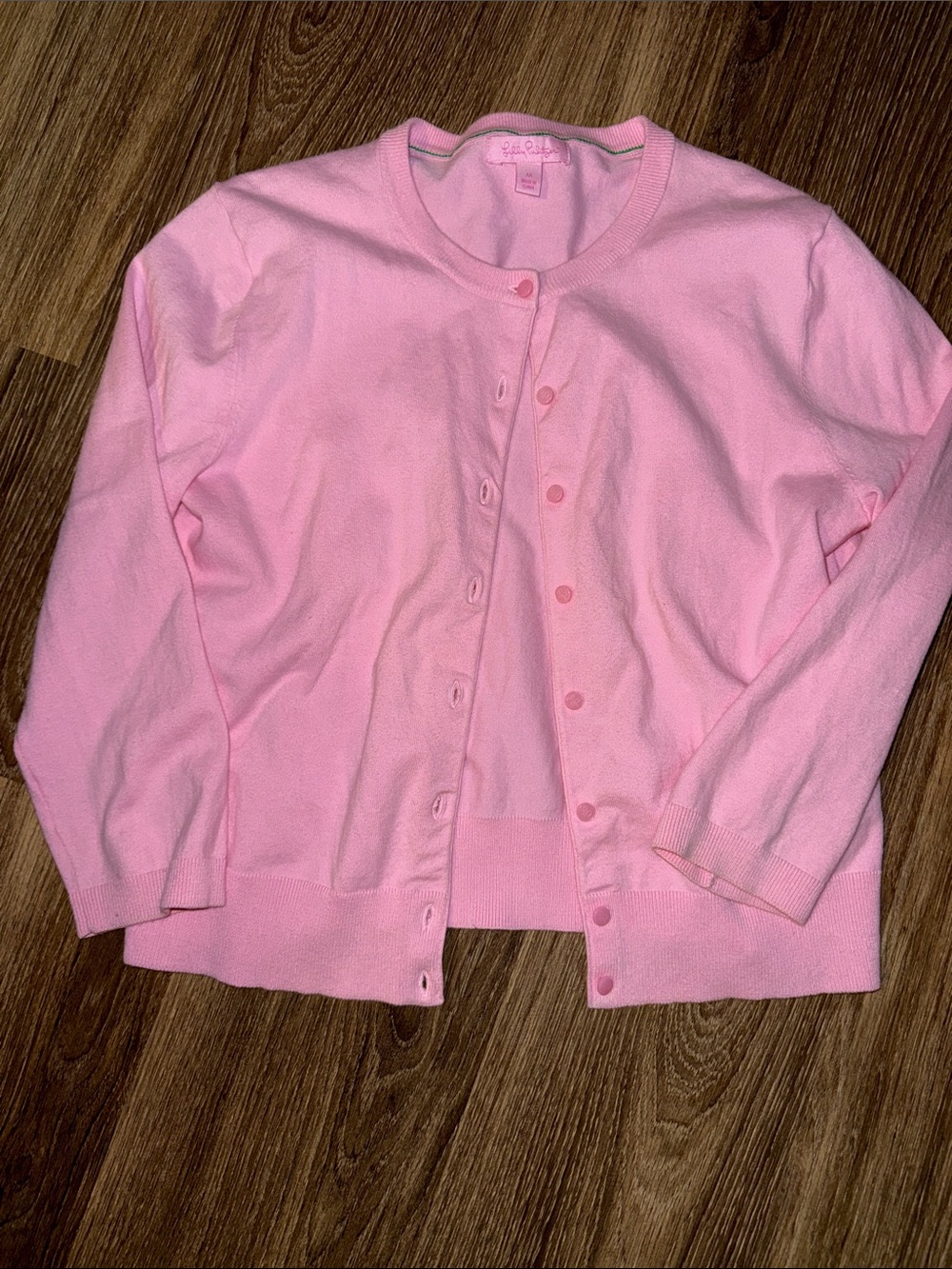 Lilly Pulitzer pink cardigan sweater size M EUC